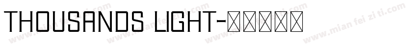 Thousands Light字体转换